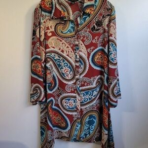 Paisley Print Women's Top